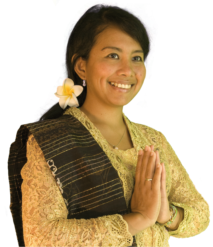 Rina in Indonesische klederdracht